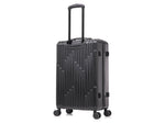 InUSA Drip 24" Hardside Suitcase, 4-Wheeled Spinner, TSA Checkpoint Friendly, Black (IUDRI00M-BLK)