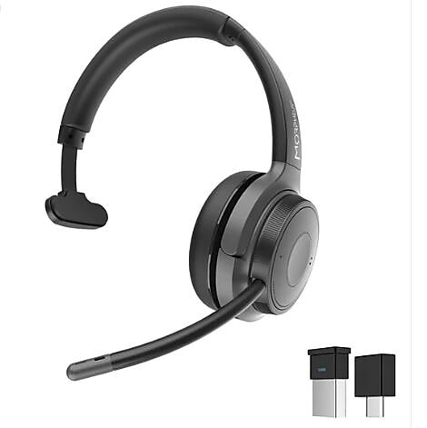 Morpheus 360 Advantage Wireless Mono Headset USB Bluetooth Receiver + USB Type C Adapter (HS6200MBT)