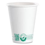SOLO Compostable Paper Hot Cups, ProPlanet Seal, 8 oz, White/Green, 50/Pack