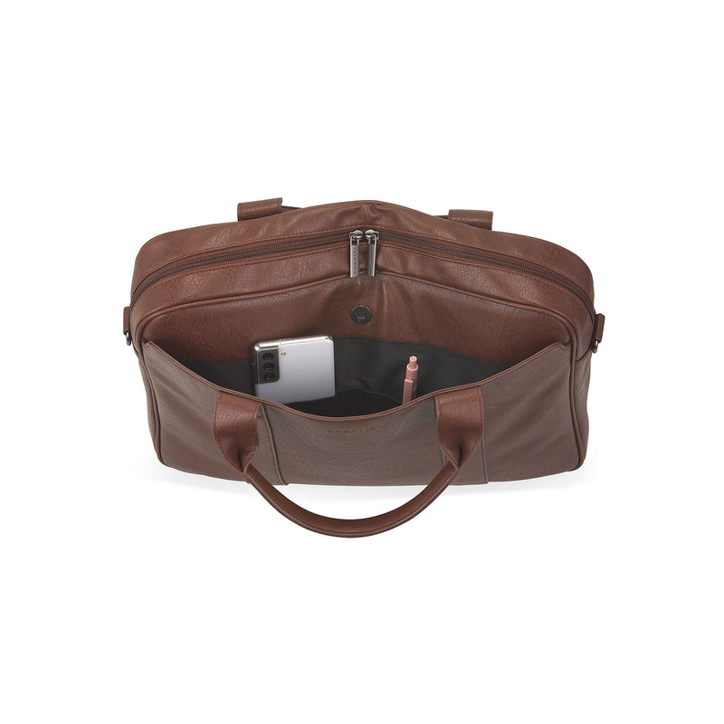 Bugatti Palermo Briefcase, Laptop Compatible, Cognac (EXB2622BU-COG)