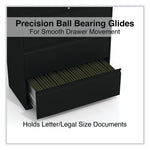 Alera 3-Drawer Lateral File Cabinet, Letter/Legal Size, Lockable, 40.25"H x 36"W x 18.63"D, Black (ALEHLF3641BL)