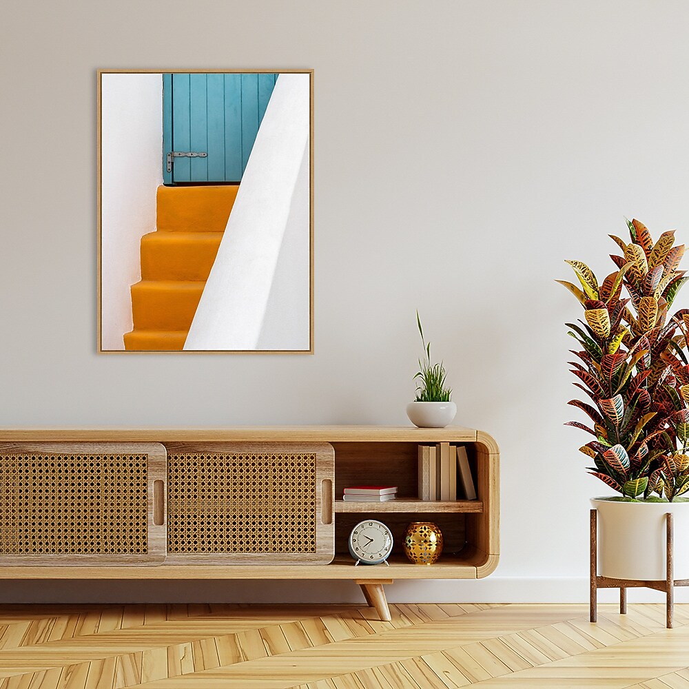 Amanti Art stairs by Markus Auerbach Framed Canvas Wall Art Print, 32" x 42" (A42678027507)