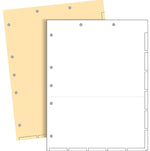 Medical Arts Press Large Tab Chart Divider Sheets, 7-Hole Punched, Letter, White, 250/Bx (20256)