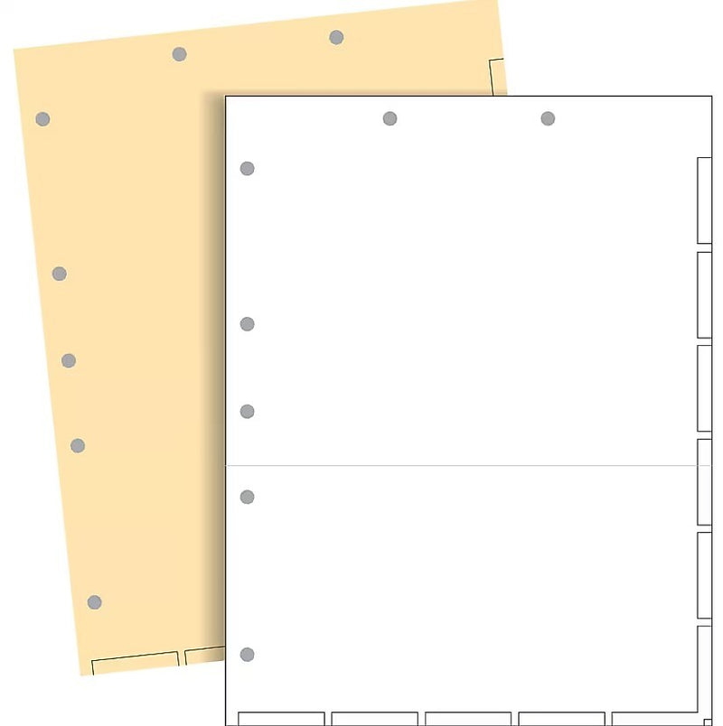 Medical Arts Press Large Tab Chart Divider Sheets, 7-Hole Punched, Letter, White, 250/Bx (20256)