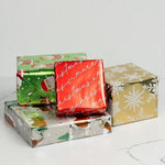 JAM Paper Christmas Wrapping Paper, 25 Sq. ft. x 30", Holographic Merry Christmas Set, 4/Pack (165H4MC)