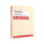 Staples Pastel 30% Recycled Color Copy Paper, 20 lbs., 8.5" x 11", Cream, 500/Ream (14789)