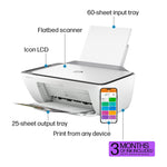 HP DeskJet 2855e Wireless Color All-In-One Inkjet Printer, Print, Scan, Copy, Best for Home, 3 Months FREE Ink (588S5A)