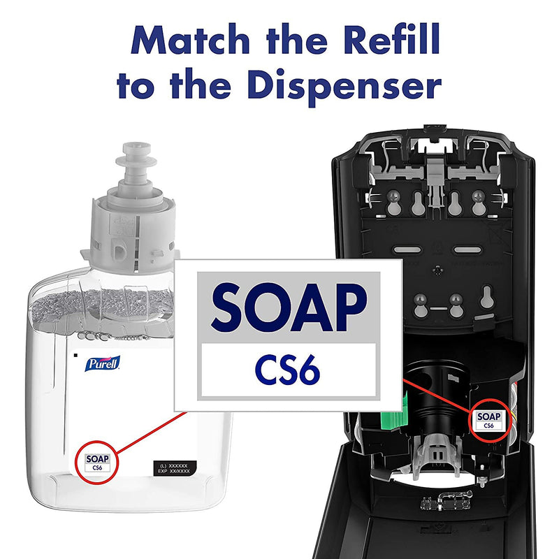 PURELL HEALTHY SOAP Foaming Hand Soap Refill for CS6 Dispenser, 1200 ml, 2/Carton (6574-02)