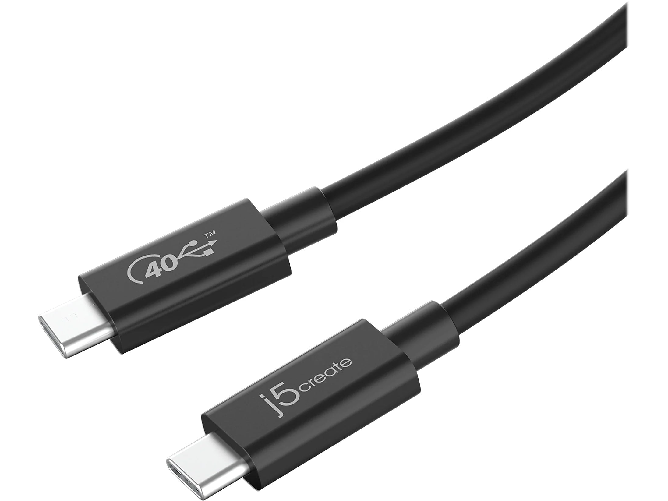 j5create 2.6' USB C to USB C Power Cable, Male to Male, Black (JUC28L08)