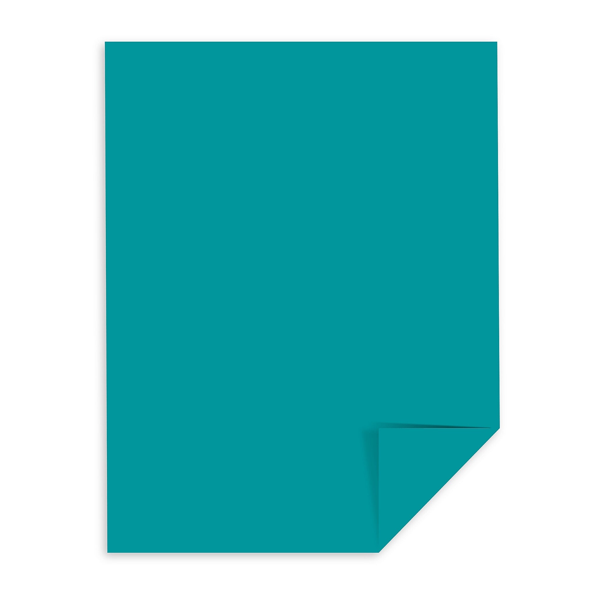Astrobrights 65 lb. Cardstock Paper, 8.5" x 11", Terrestrial Teal, 250 Sheets/Ream, 8/Ream (21855/22109CT)