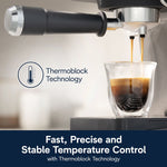 DeLonghi Linea Classic 2-Cups Automatic Espresso Machine, Stainless Steel (EM450M)