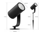 Philips Hue Lily LED 3-Piece Outdoor Spotlights, Black (1746730V7)