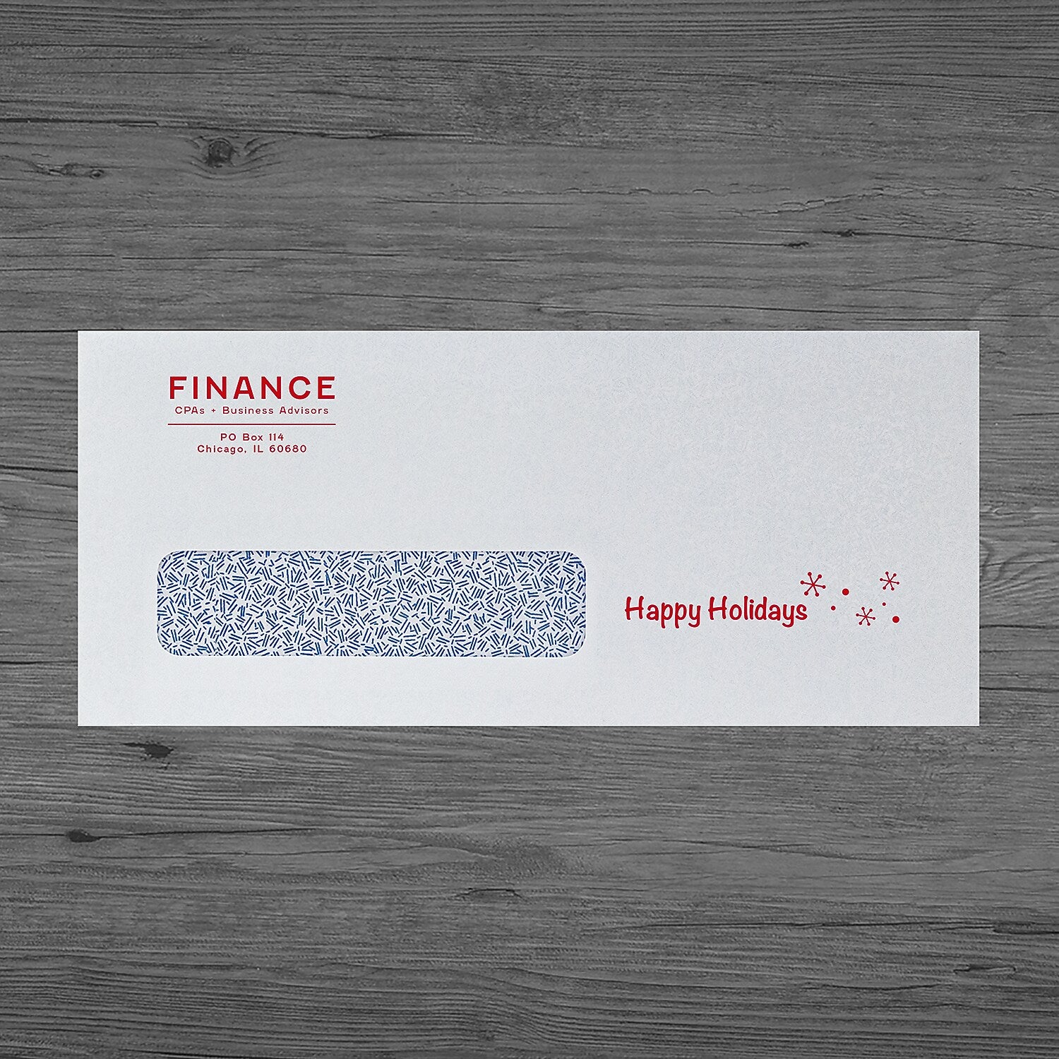 #10 Window Security Envelope, Black, Red or Dark Blue, Qty 1000