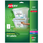 Avery Laser ID Labels, 8-1/2" x 11", White, 25 Labels/Pack (6465)