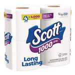 Scott 1000 Toilet Paper, 1-Ply, White, 1000 Sheets/RL, 4 Rolls/Pack, 12 Packs/Carton (KCM10183)
