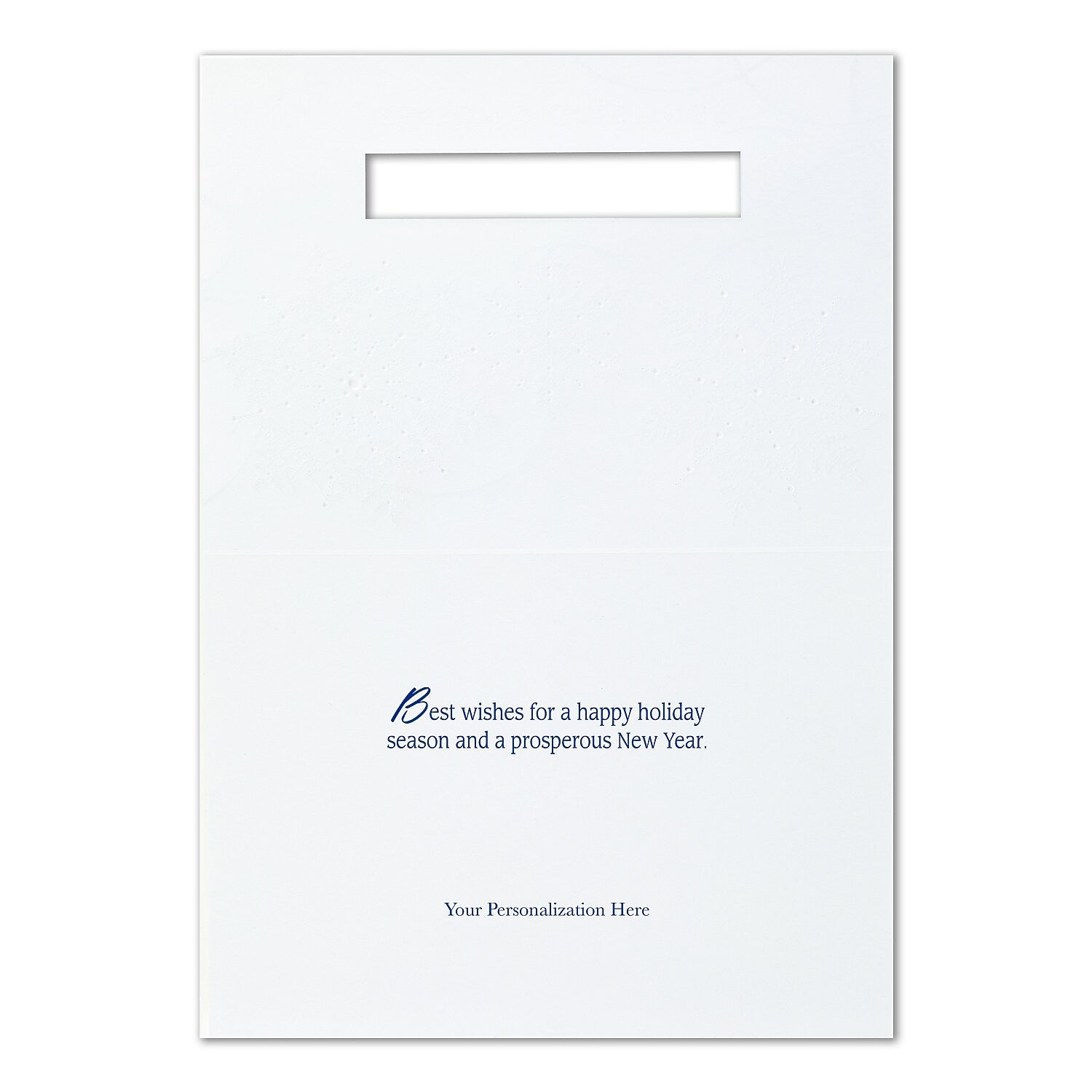 "Swirling Ice" Holiday Card w/ Silver Lined White Envelope, 50/BX