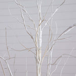 Nearly Natural 4-ft Pre-Lit Artificial White Birch Tree with 51 White LED Lights (T4930)