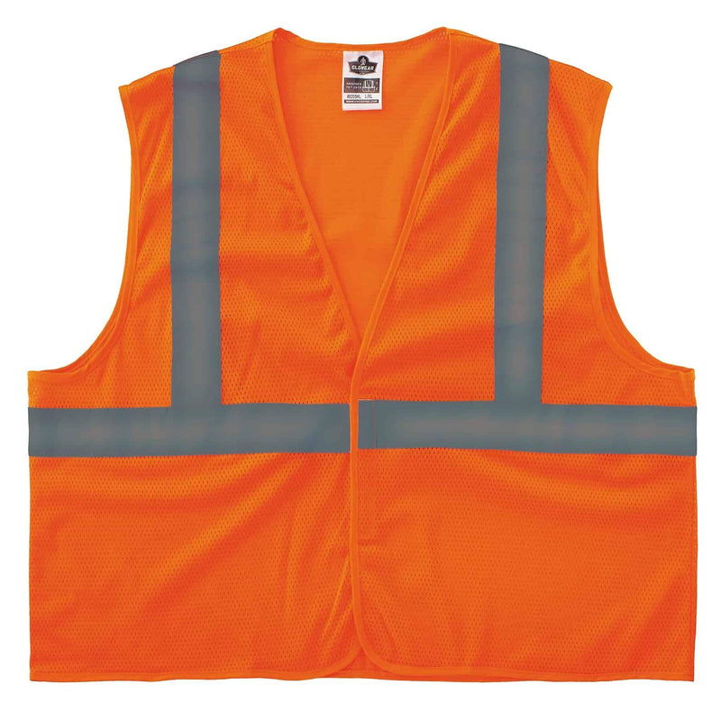 GloWear 8205HL-ECO High Visibility Sleeveless Vest, ANSI Type R Class 2, Orange, 4X/5X, (21999)