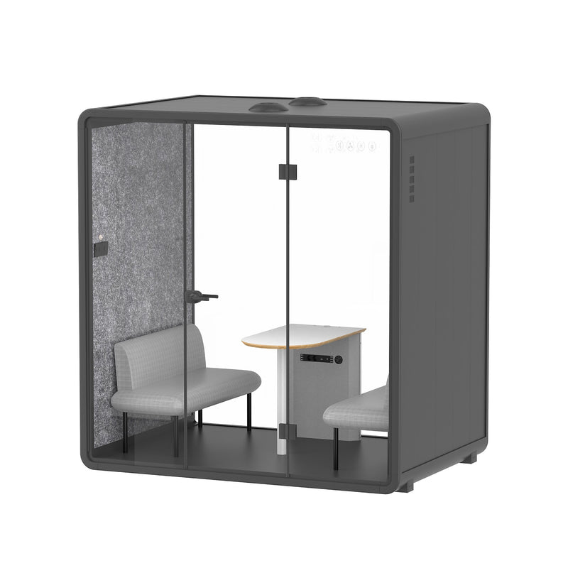 FlexiSpot WorkCube Series Sound Absorbing 4 Person Privacy Booth, Gray (P4FG-KIT)