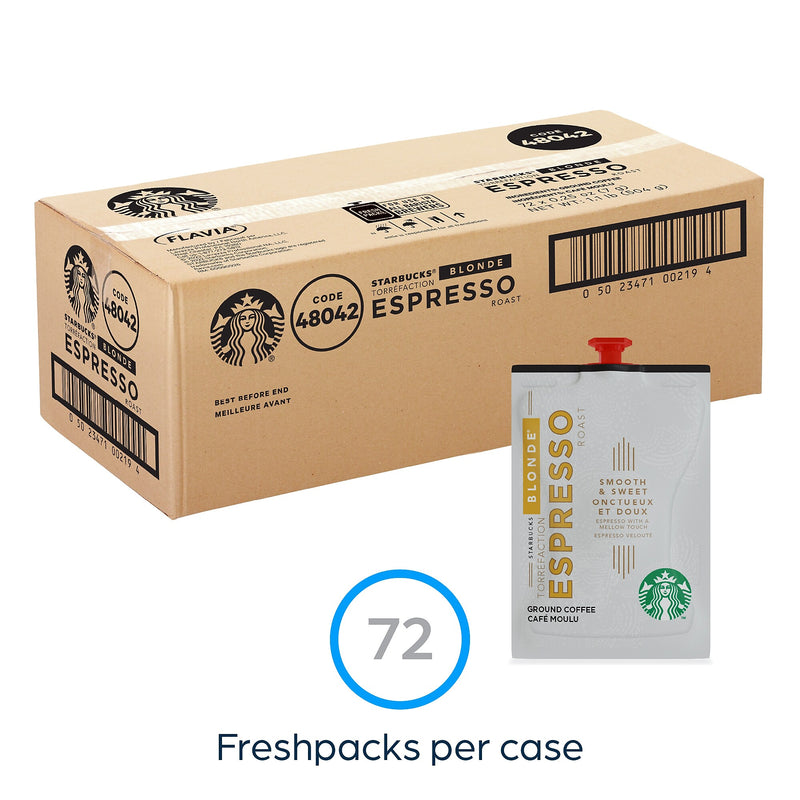 Starbucks Blonde Espresso Coffee Flavia Freshpacks, Espresso Roast, 72/Carton (MDR00219)