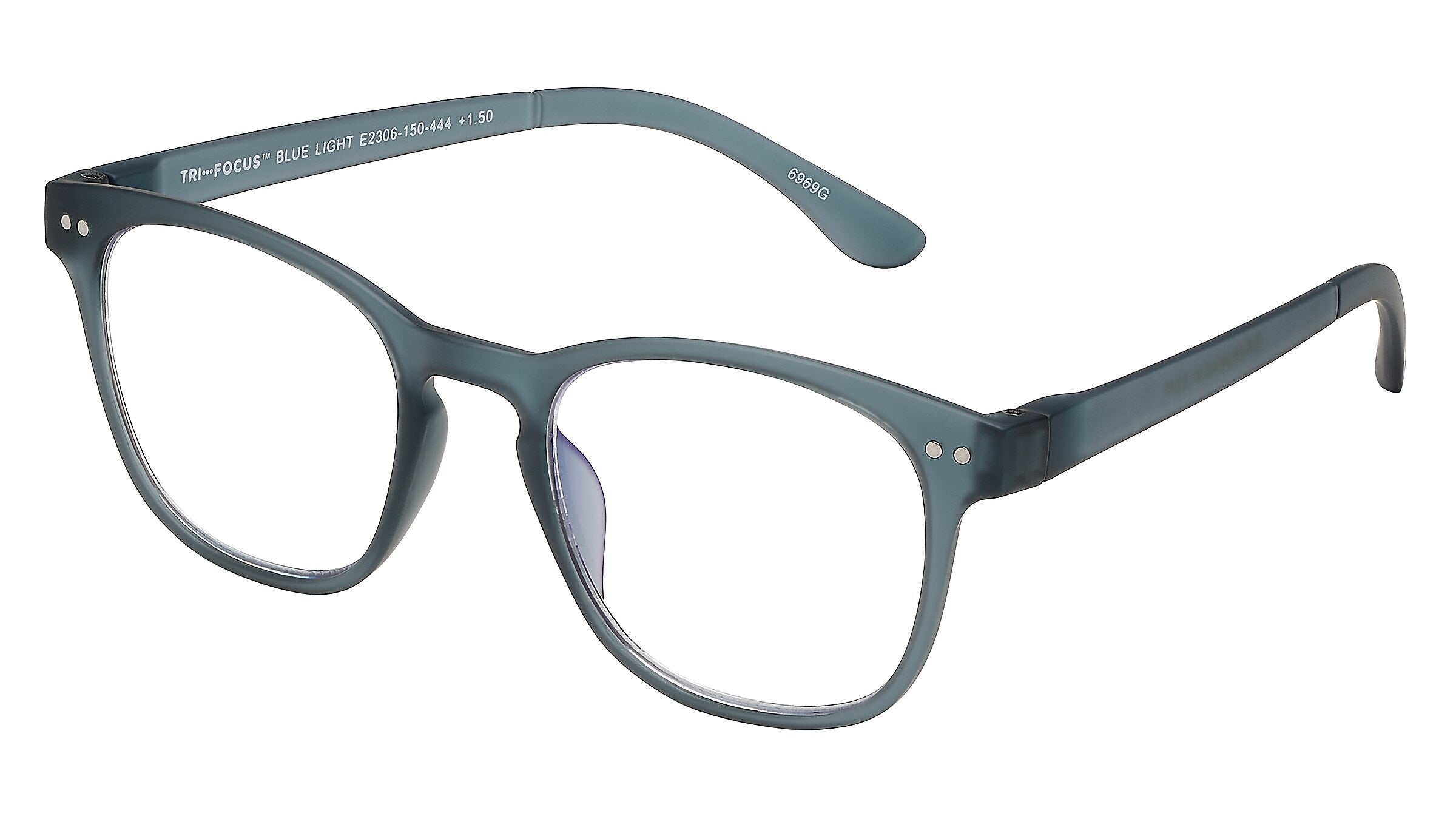 SAV Tri-focus Blue Light +3.00 Reading Glasses, Teal (E2306)