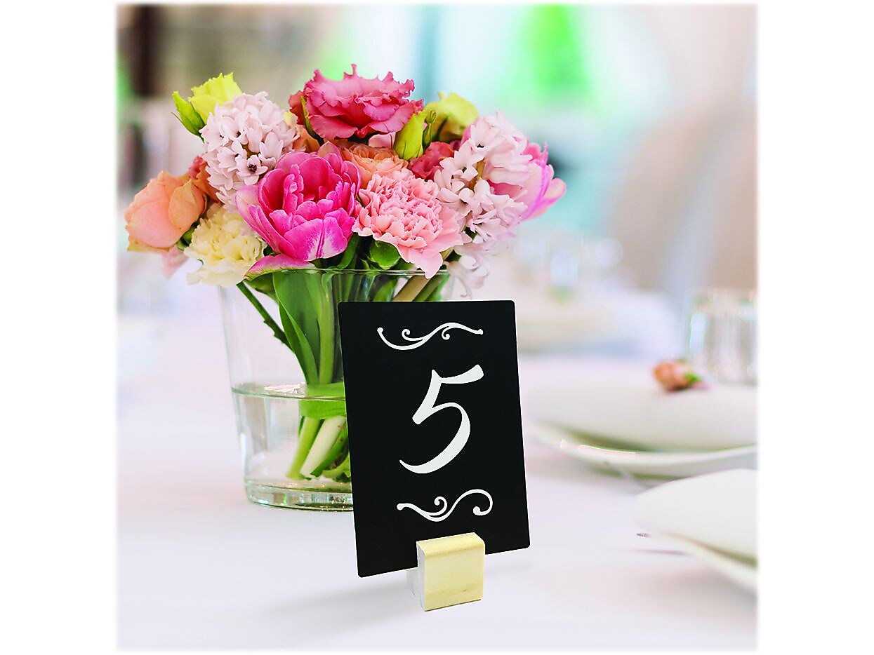 Excello Global Products 4" Chalkboard Tag, Black, 6/Pack (EGP-HD-0508-S)