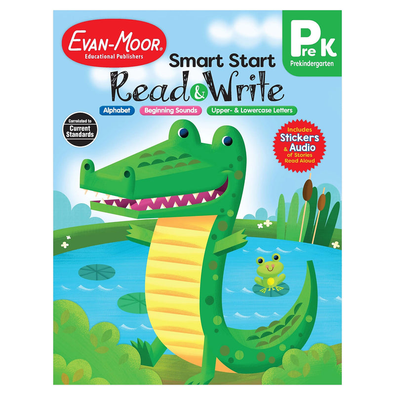 Evan-Moor Smart Start Acvitity Book Basic Skills Bundle, Grade PreK Workbook, 3 Books/Set