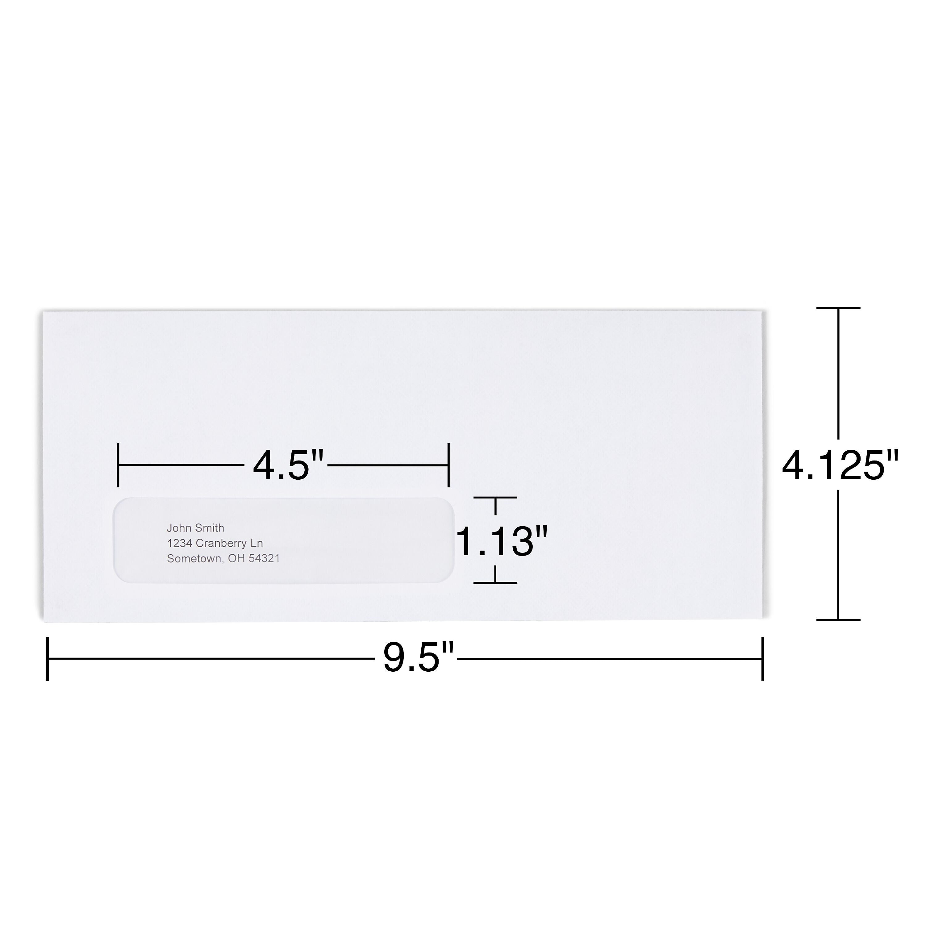 Staples Self Seal Security Tinted #10 Window Envelopes, 4 1/8" x 9 1/2", White Wove, 500/Box (ST511290-CC)