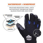 ProFlex 817WP Reinforced Thermal Waterproof Utility Gloves, Black, Large (17374)