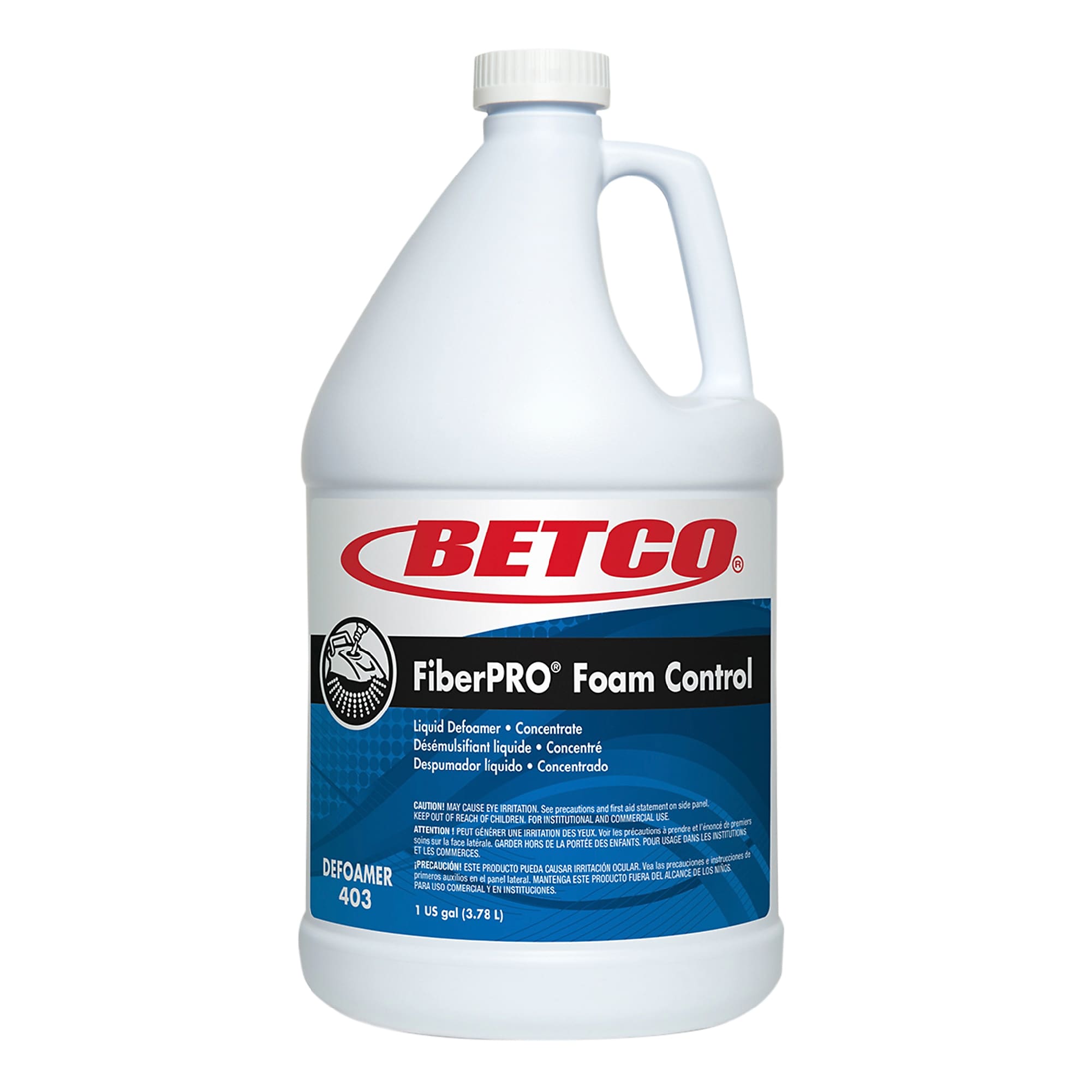 Betco FiberPRO Foam Control Carpet Liquid Defoamer, Fresh Scent, 128 oz., 4/Carton (4030400)