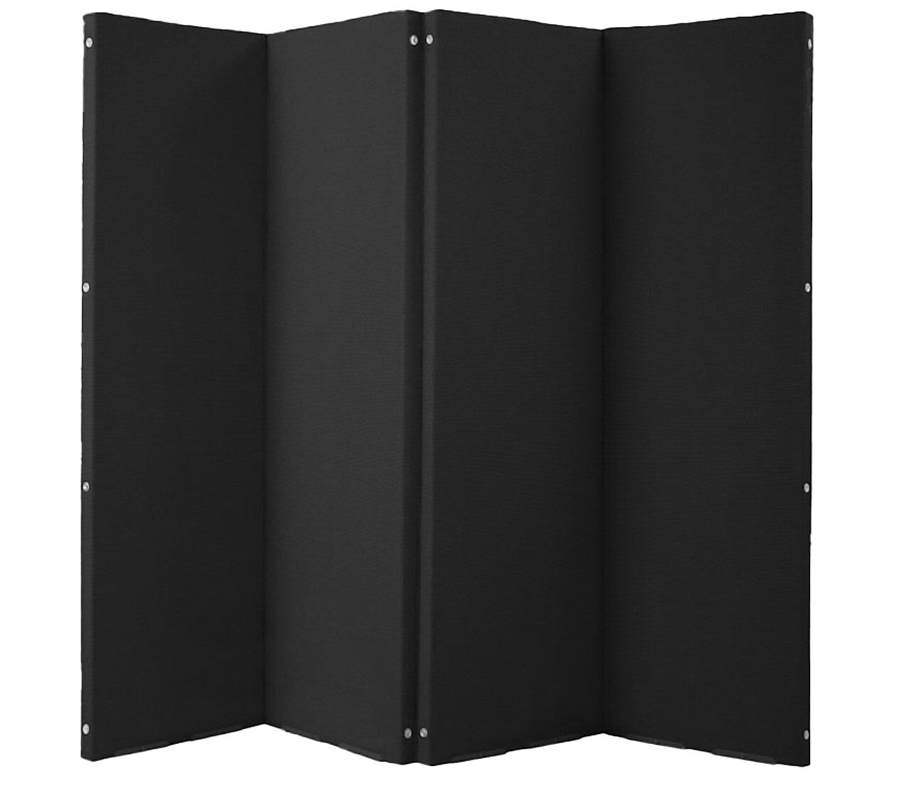 Versare VersaFold 4-Panel Folding Room Divider, 78"H x 96"W, Black Fabric (DS1723004-1)