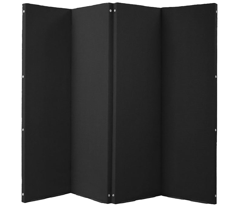Versare VersaFold 4-Panel Folding Room Divider, 78"H x 96"W, Black Fabric (DS1723004-1)