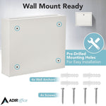 Adiroffice Steel Multipurpose Large Size Suggestion Drop Box Interoffice Mailbox, White (631-03-WHI)