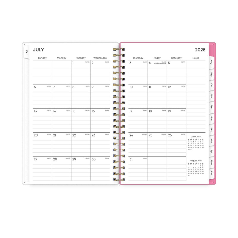 2025-2026 Blue Sky Roosevelt 5" x 8" Academic Year Weekly & Monthly Planner, Plastic Cover, Multicolored (128692-A26)