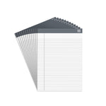 TRU RED™ Notepads 8.5" x 11.75", Narrow Ruled, White, 50 Sheets/Pad, 12 Pads/Pack (TR57369)