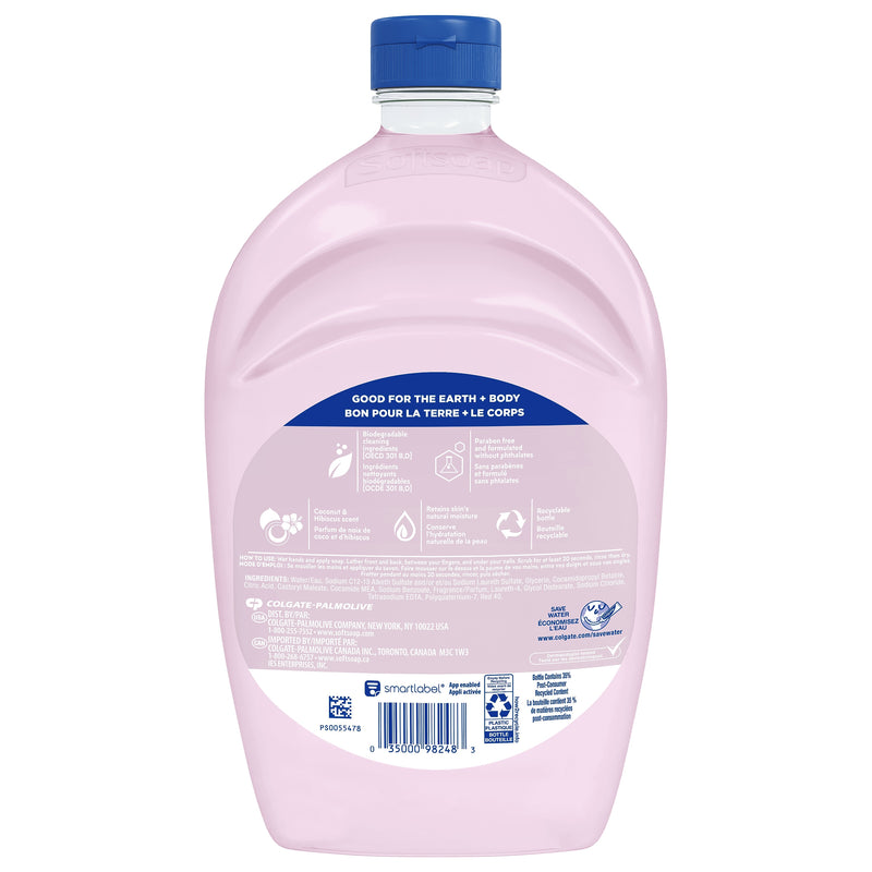 Softsoap Liquid Hand Soap Refill, Coconut & Hibiscus Scent, 6/Carton (US07162ACT)