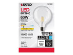 Satco Lighting 6-Watt Warm White LED Decorative Bulb, 6/Carton (S21252)