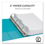 Samsill Earth's Choice 3" 3-Ring View Binders, Teal, 2/Pack (SAMU86877)