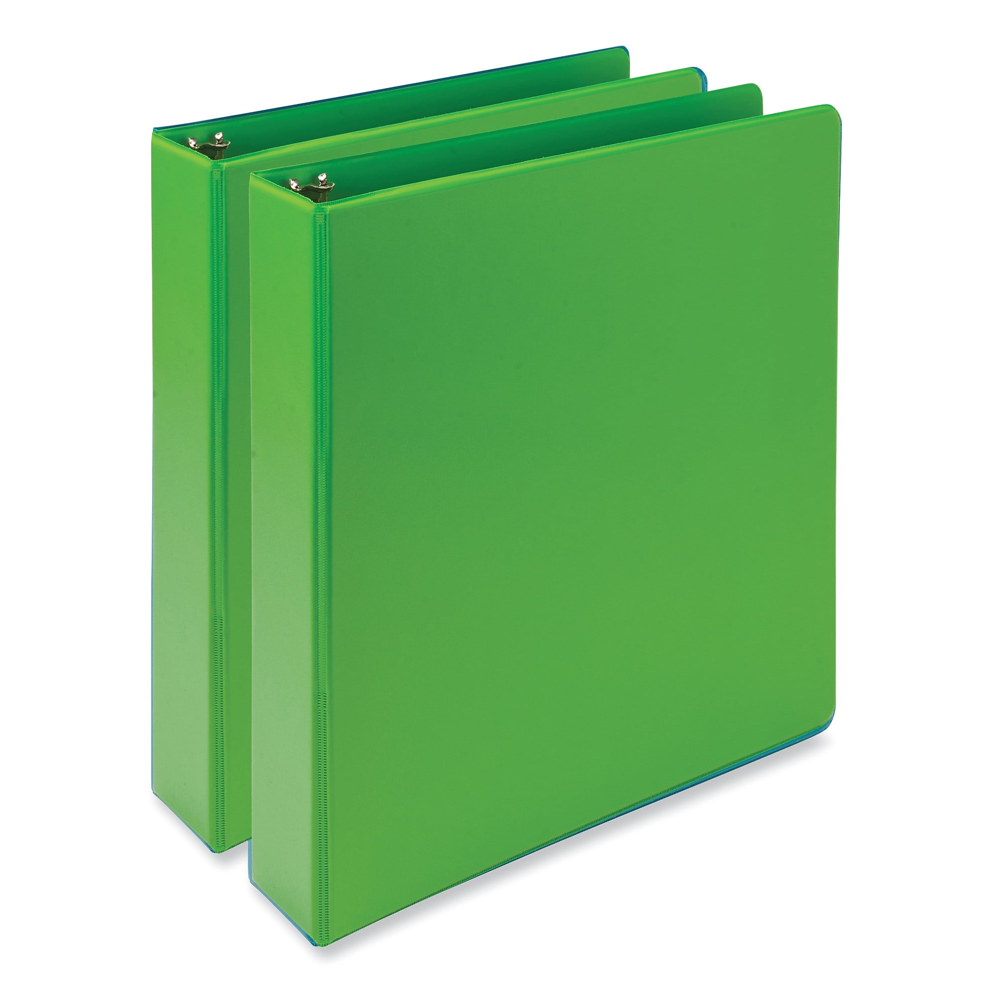 Samsill Earth's Choice 1 1/2" 3-Ring View Binders, Lime, 2/Pack (SAMMP286578)