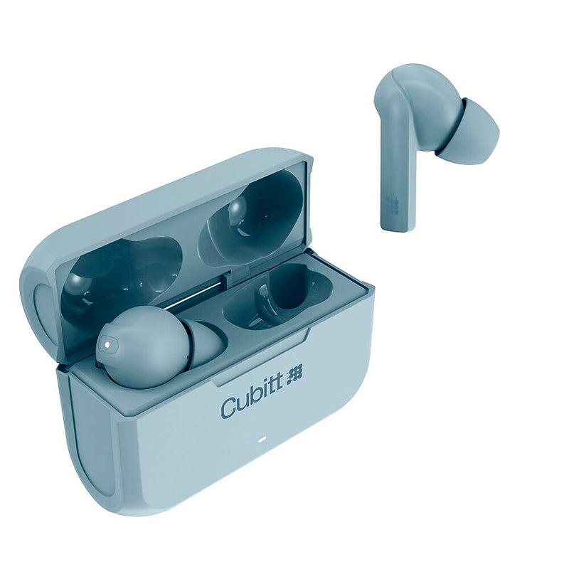 Cubitt Gen 2 Wireless Active Noise Canceling Earbuds, Bluetooth, Blue (CTEG2-2)
