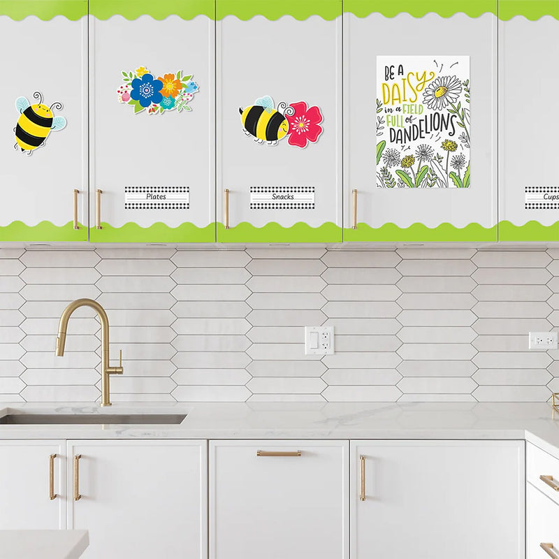 Creative Teaching Press Core Decor EZ Border, 3" x 2', Lime Wavy, 24/Pack, 3 Packs/Bundle (CTP11064-3)
