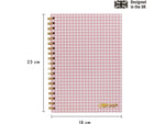 Carpe Diem Ballerina Pink Check 1-Subject Notebook, 7.5" x 9.75", Wide-Ruled, 80 Sheets, Pink/White (9377-CD)