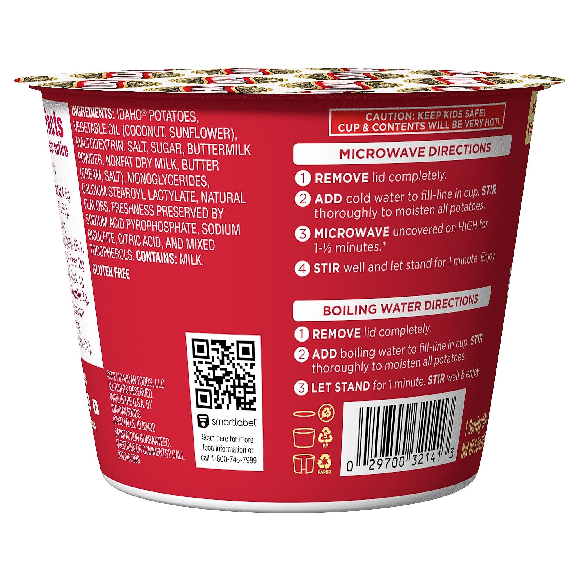 Idahoan Buttery Homestyle Mashed Potatoes, 1.5 oz., 10/Carton (IDA33141)