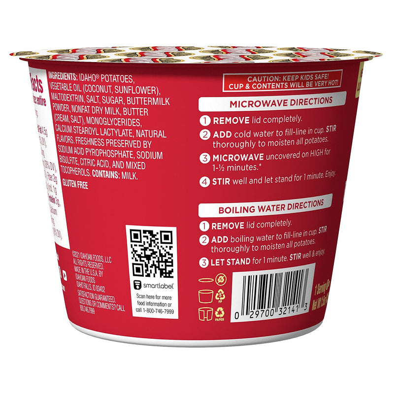 Idahoan Buttery Homestyle Mashed Potatoes, 1.5 oz., 10/Carton (IDA33141)