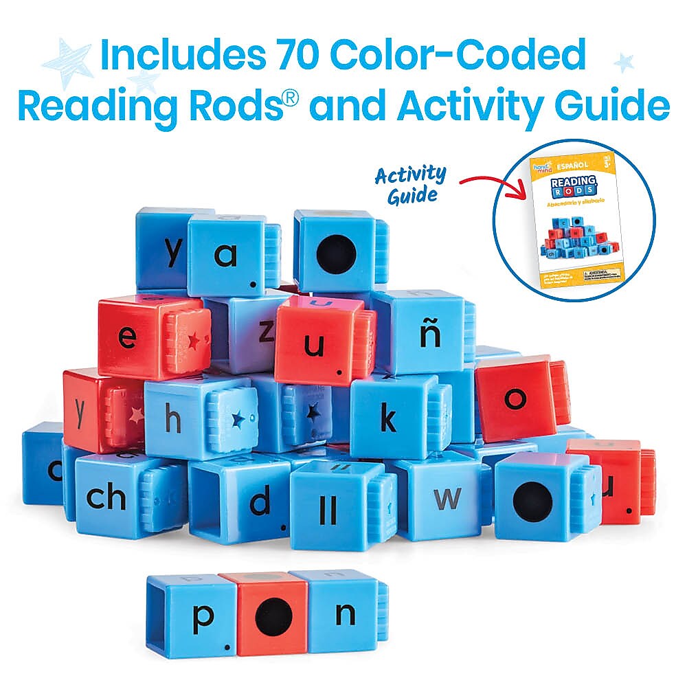 hand2mind Reading Rods in Spanish Alphabet & Syllables (95393SP)