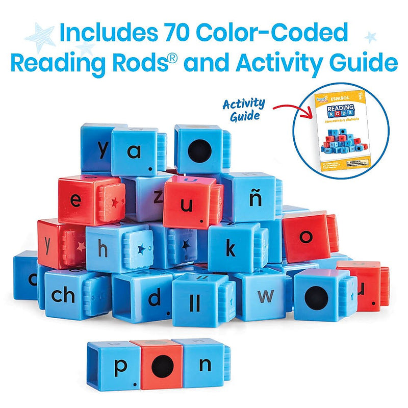 hand2mind Reading Rods in Spanish Alphabet & Syllables (95393SP)