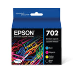 Epson T702 Black/Cyan/Magenta/Yellow Standard Yield Ink Cartridge, 4/Pack (T702120-BCS)