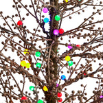 Nearly Natural 4-ft Frosted Berry Twig Artificial Christmas Tree with 100 Multicolored Gum Ball LED Lights (T3256)