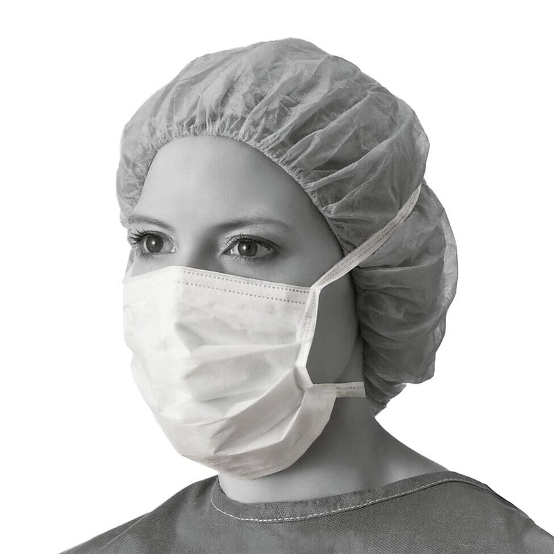 Medline Sensitive Skin Disposable ASTM Level 1 Surgical Face Masks, White, 300/Carton (NON27386)