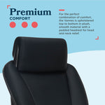 La-Z-Boy Vannes Ergonomic Polyurethane Swivel Executive Chair, Black (60101-BLK)